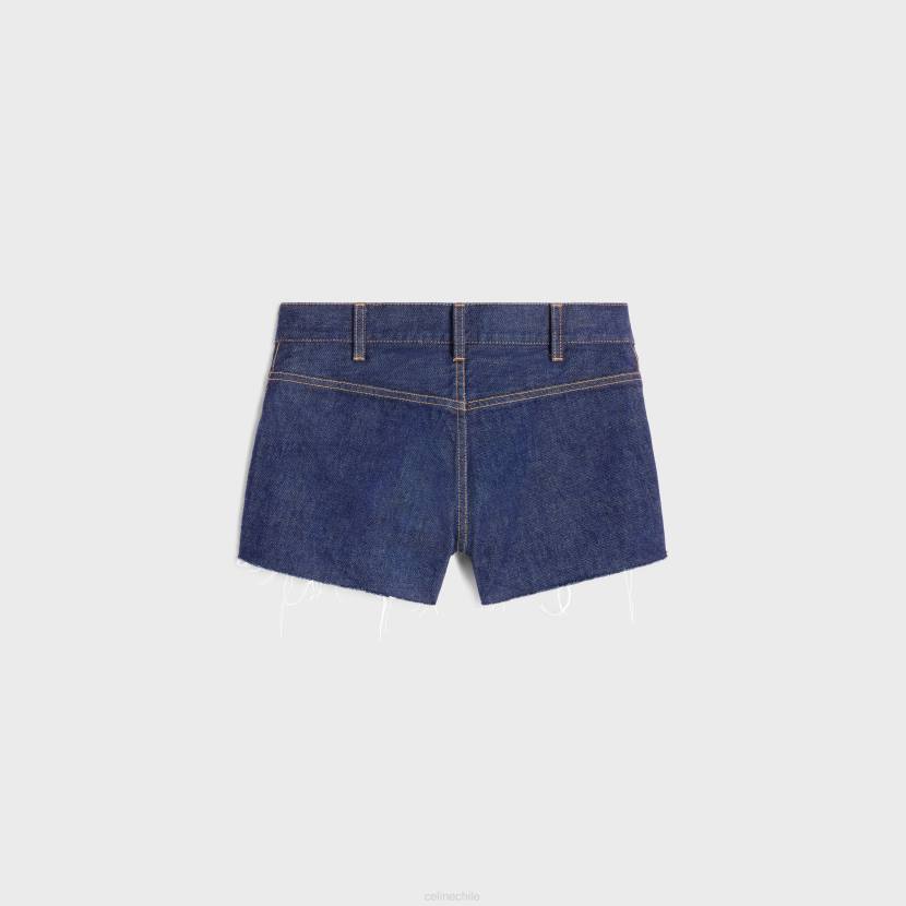 vestir CELINE minishorts en denim lavado enjuagado mujer NL48891