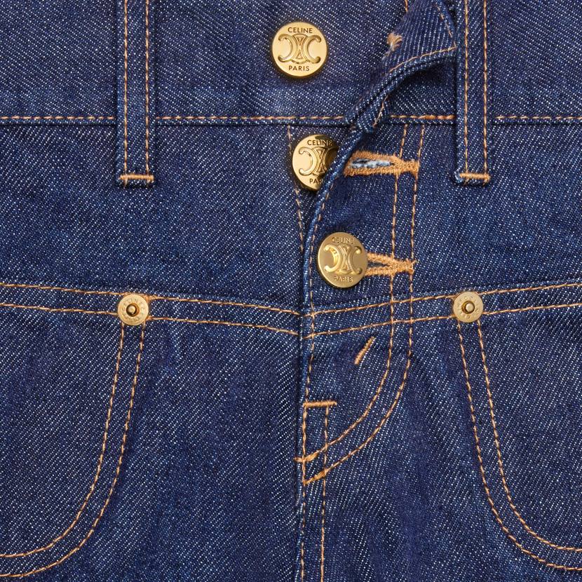 vestir CELINE minishorts en denim lavado enjuagado mujer NL48891