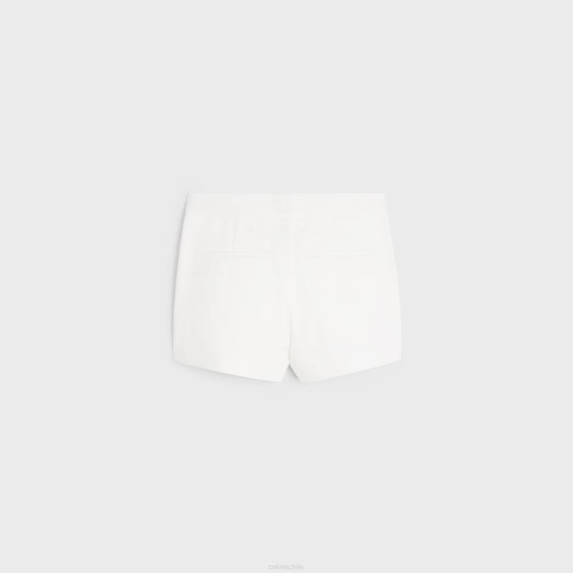 vestir CELINE minishorts náuticos en sarga de algodón blanco mujer NL48893