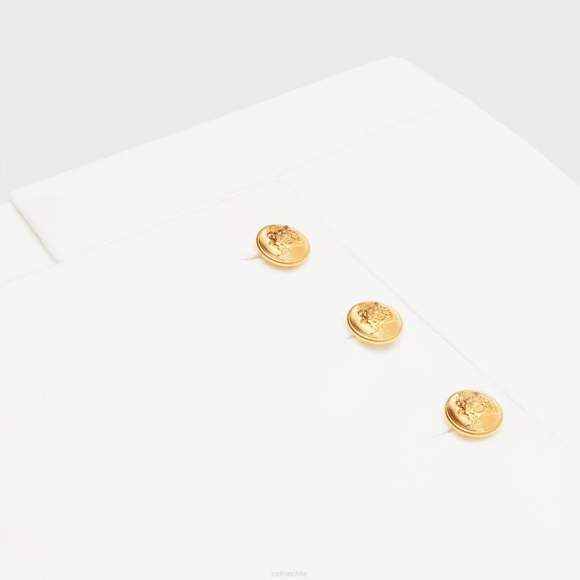 vestir CELINE minishorts náuticos en sarga de algodón blanco mujer NL48893