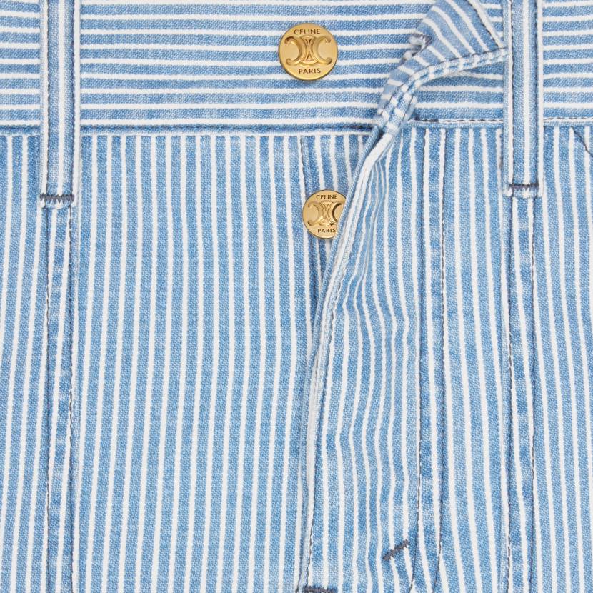 vestir CELINE pantalones cortos suzanne de algodón nogal lavado de olas mujer NL48894