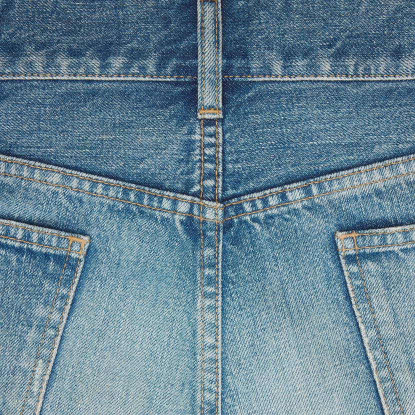 vestir CELINE shorts de skate en denim lavado cielo electrico mujer NL48590