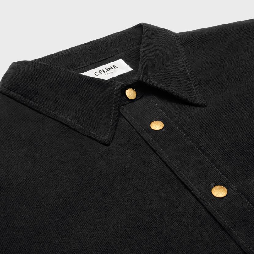 vestir CELINE camisa corta de pana lavado crudo mujer NL48638