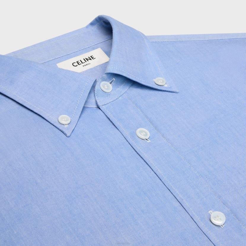 vestir CELINE camisa tomboy en cambray de algodón azul azul/craie mujer NL48576