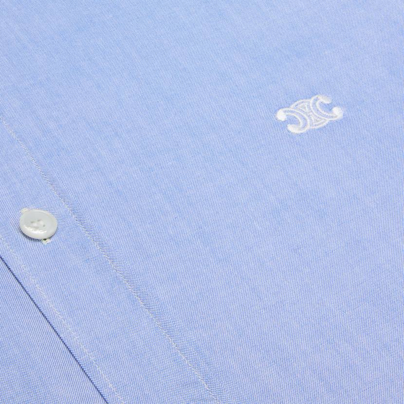 vestir CELINE camisa tomboy en cambray de algodón azul azul/craie mujer NL48576