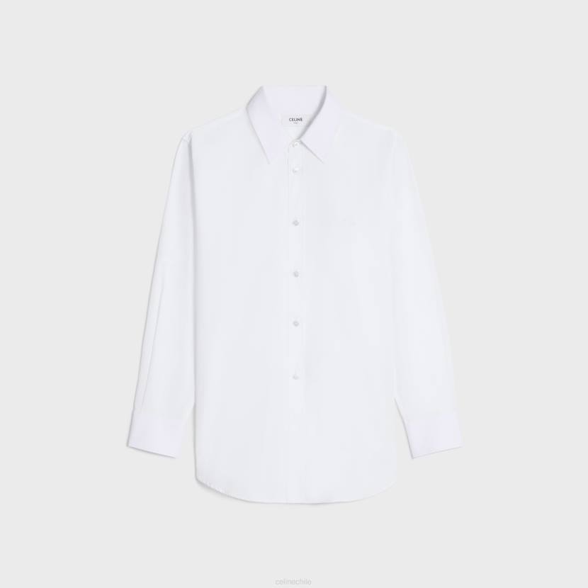 vestir CELINE camisa tomboy en popelina de algodón blanco mujer NL48577