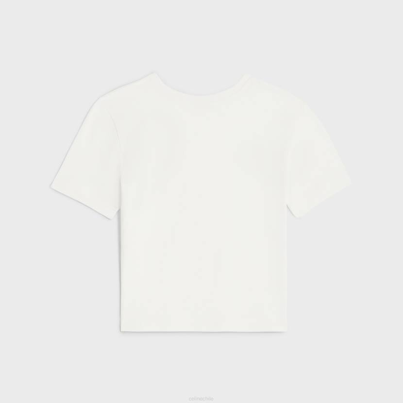 vestir CELINE camiseta boxy triomphe en punto de algodón crudo mujer NL48780