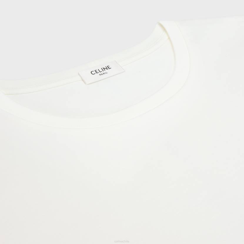 vestir CELINE camiseta boxy triomphe en punto de algodón crudo mujer NL48780