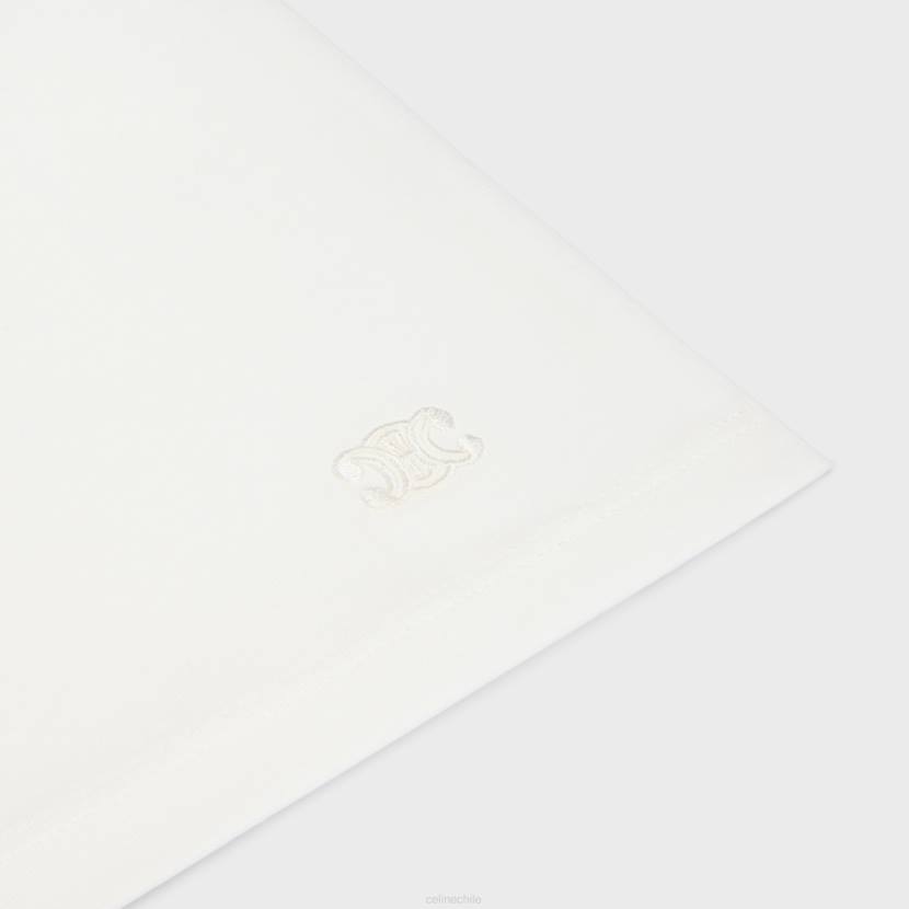 vestir CELINE camiseta boxy triomphe en punto de algodón crudo mujer NL48780