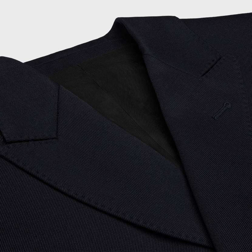 vestir CELINE blazer largo de lana diagonal Armada mujer NL48707