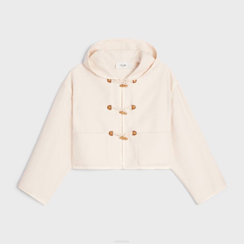 vestir CELINE cárdigan tipo trenca en tweed de algodón crudo mujer NL48696