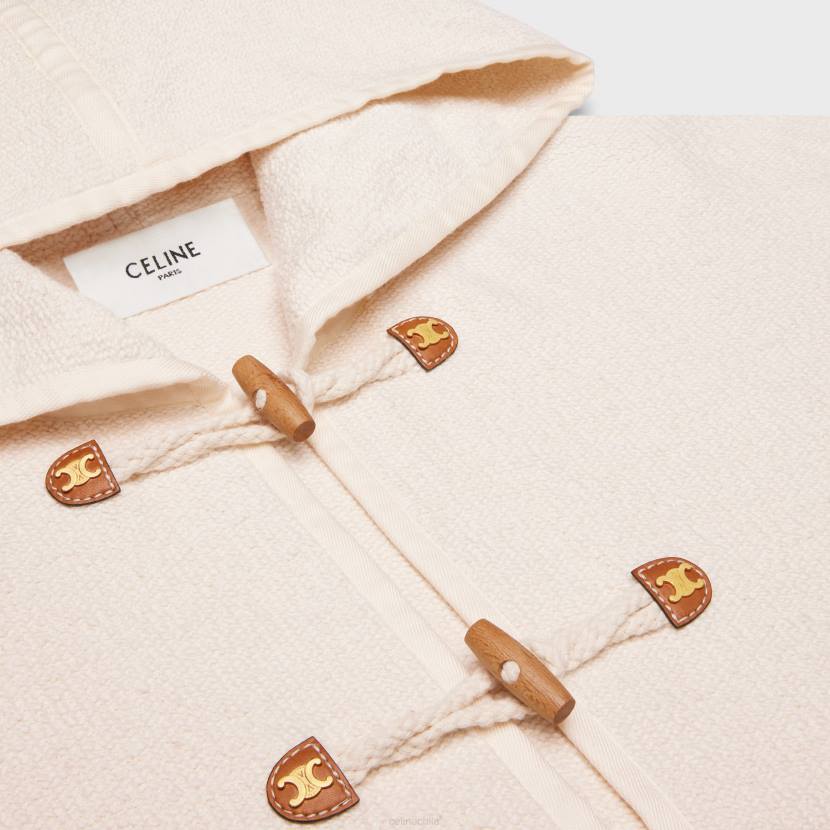 vestir CELINE cárdigan tipo trenca en tweed de algodón crudo mujer NL48696