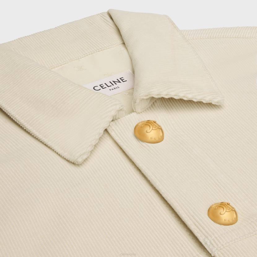 vestir CELINE chaqueta camionero de pana lavado crudo mujer NL48735