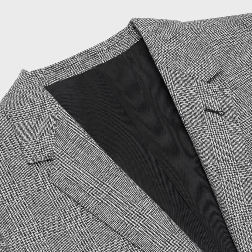 vestir CELINE chaqueta tomboy de franela craie/negro mujer NL48719