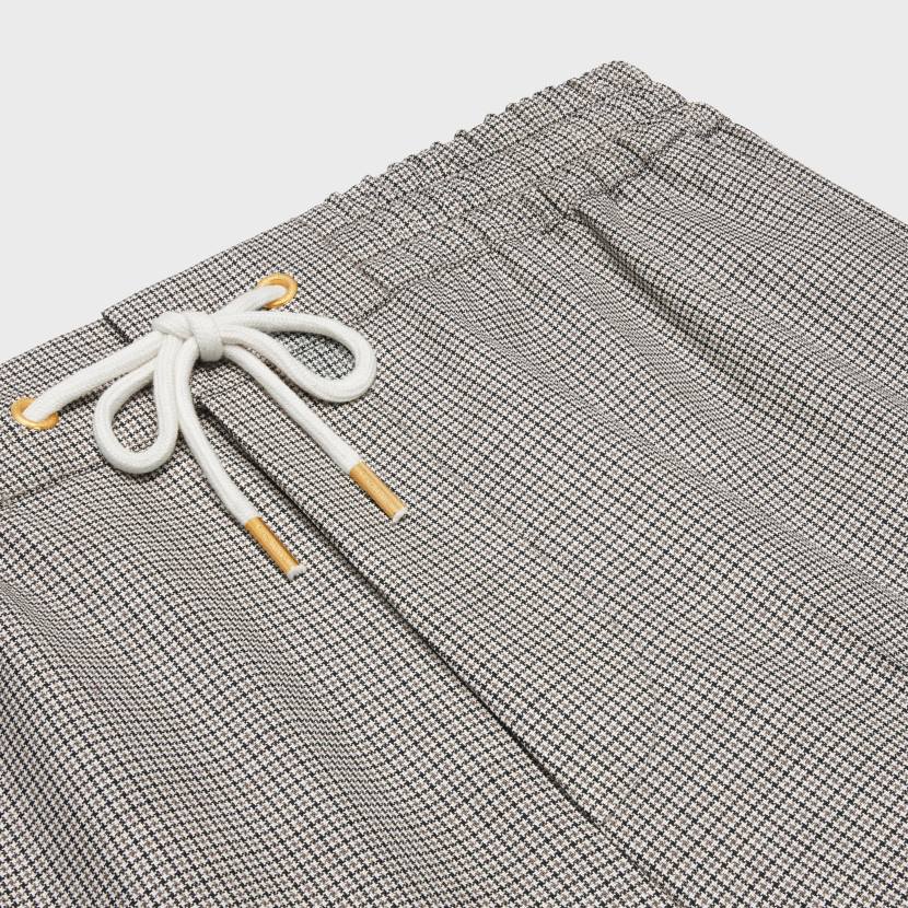 vestir CELINE pantalones cargo de lana craie/beige/negro mujer NL48880