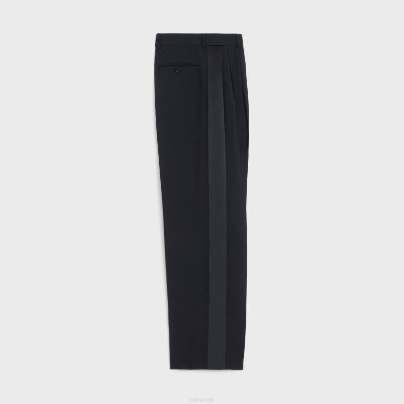 vestir CELINE pantalones de esmoquin jude de lana y mohair negro mujer NL48649