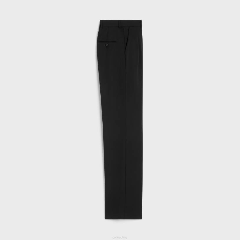vestir CELINE pantalones tixie con doble pliegue en lana negro mujer NL48872