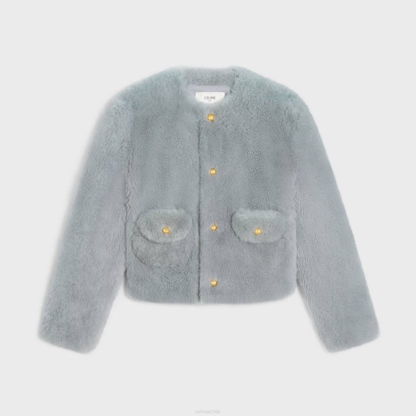 vestir CELINE cárdigan de cachemir de cabra gris claro mujer NL48621