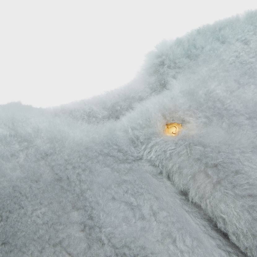 vestir CELINE cárdigan de cachemir de cabra gris claro mujer NL48621