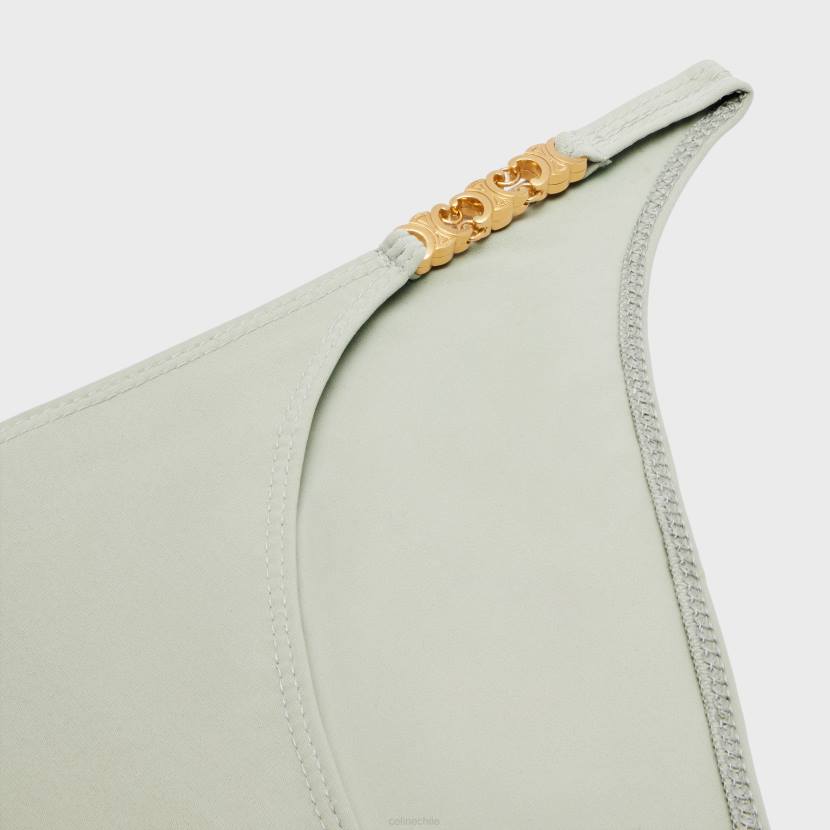 vestir CELINE braguita de baño triomphe de punto mate amande verde mujer NL48908