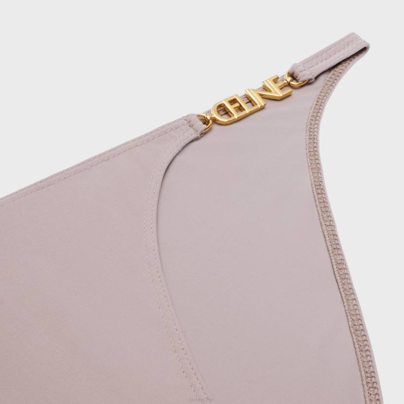 vestir CELINE braguita de traje de baño de punto mate argile mujer NL48910