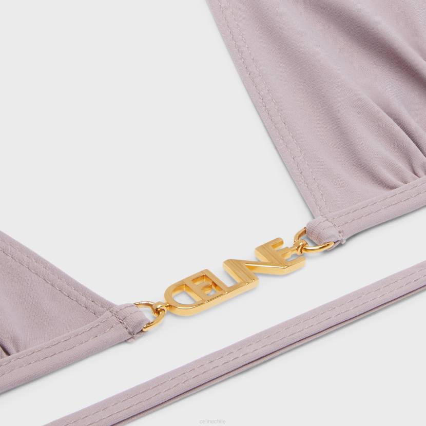 vestir CELINE top triangular en punto mate argile mujer NL48909