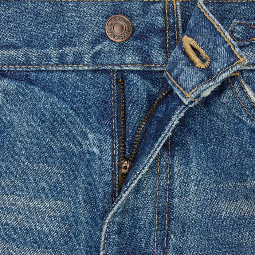 vestir CELINE Vaqueros acampanados Dylan con firma en denim lavado sindical mujer NL48862