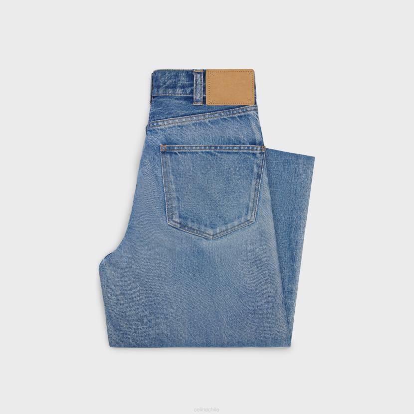 vestir CELINE jeans estilo gatito en denim lavado de pismo mujer NL48857