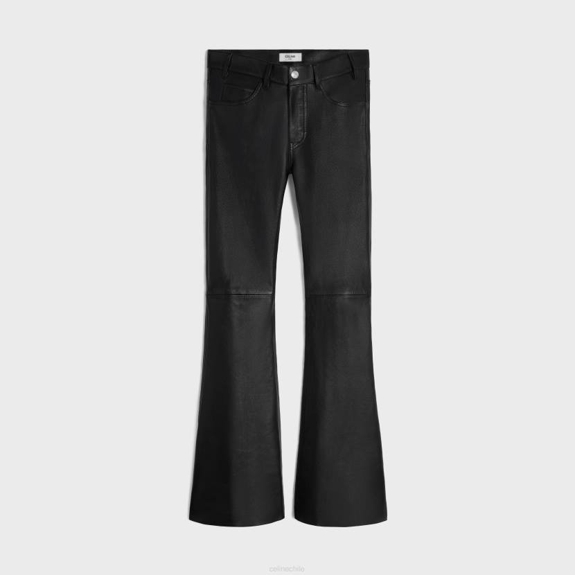 vestir CELINE jeans marco de piel de cordero suave negro mujer NL48643
