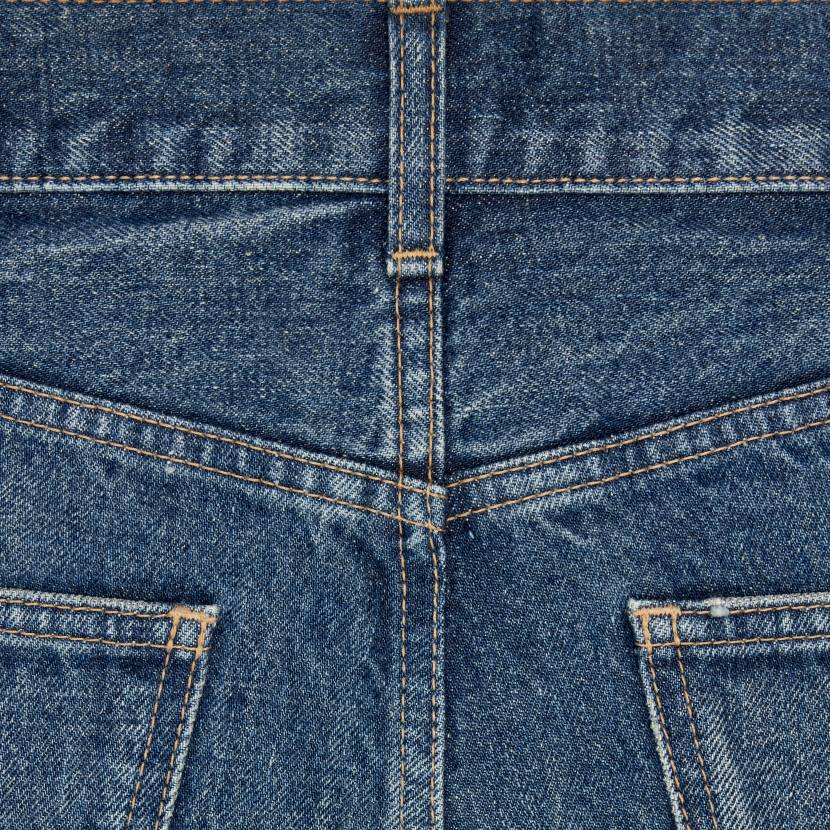 vestir CELINE vaqueros acampanados de sarga en denim lavado de unión oscuro mujer NL48863