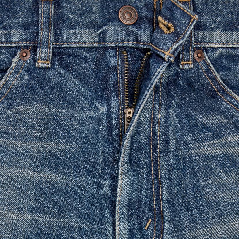 vestir CELINE vaqueros acampanados de sarga en denim lavado de unión oscuro mujer NL48863