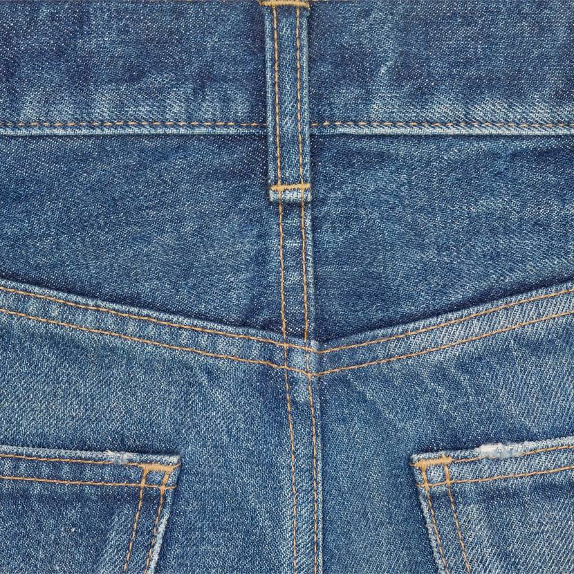 vestir CELINE vaqueros acampanados en sarga vaquera lavado de unión oscuro mujer NL48864