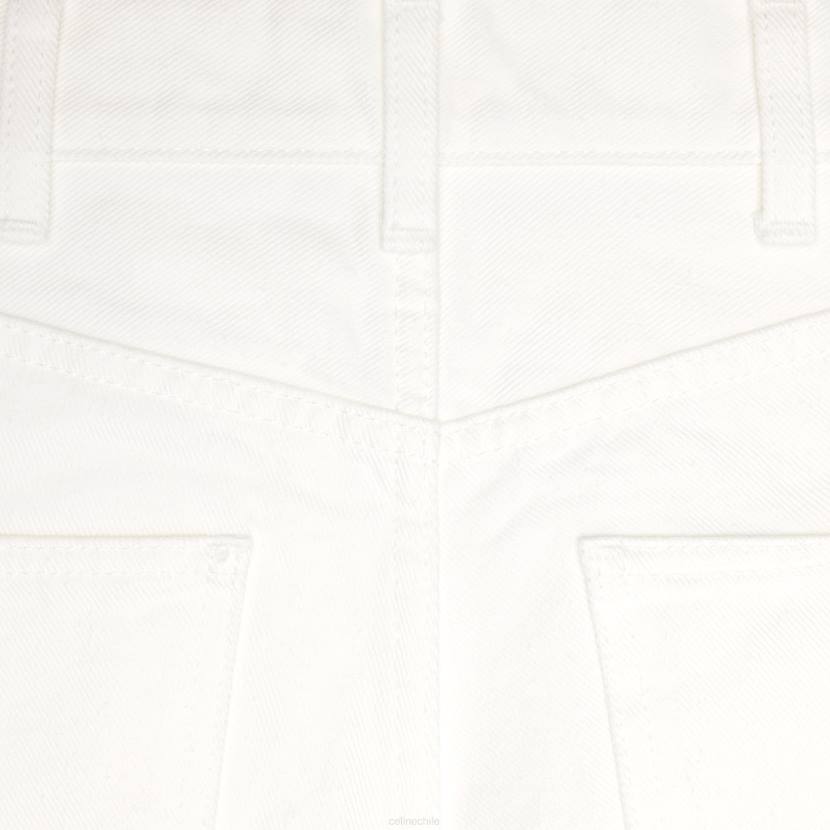 vestir CELINE vaqueros acampanados jane en denim lavado blanco óptico mujer NL48856
