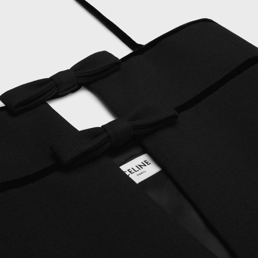 vestir CELINE minivestido trapecio de lana doble negro mujer NL48585