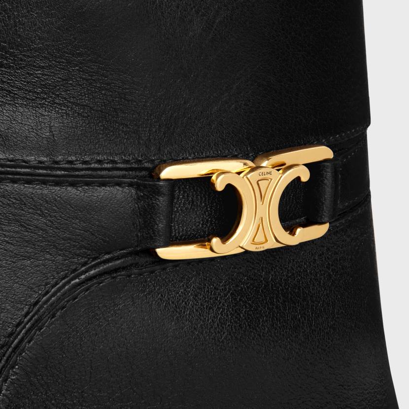 calzado CELINE Botín verneuil con triunfo en piel de becerro negro mujer NL48957