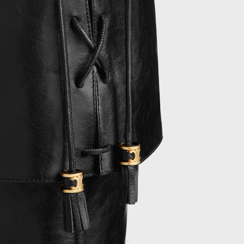 calzado CELINE Bota alta la mousquetaire wiltern de piel de becerro negro mujer NL48956