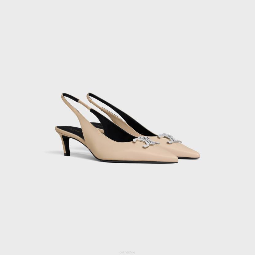 calzado CELINE Alma Triomphe destalonada en piel de cordero beige mujer NL48919