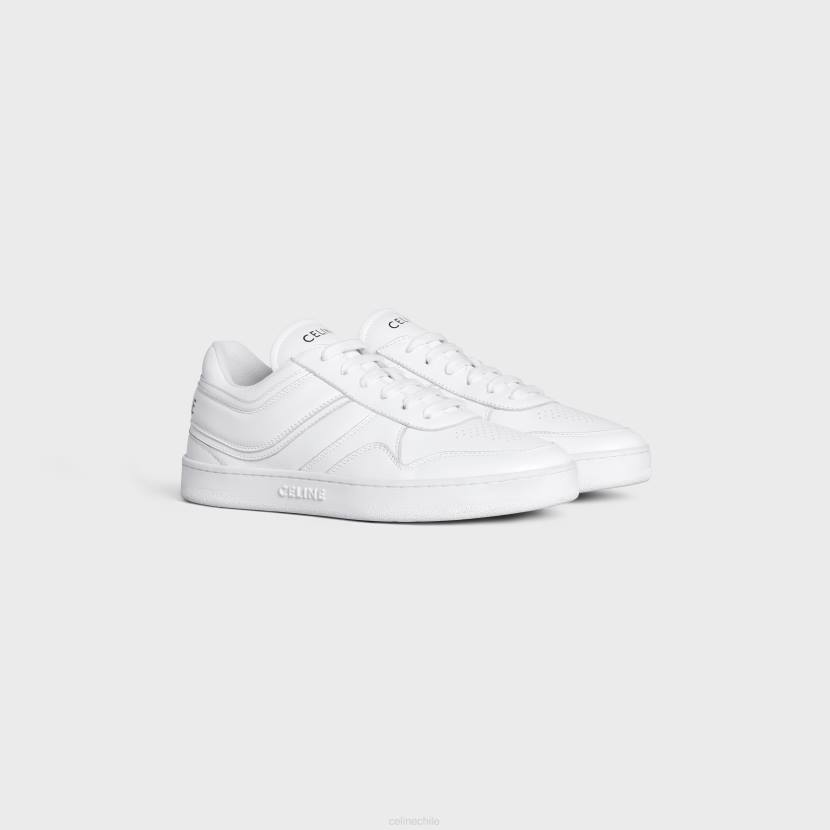 calzado CELINE Zapatilla deportiva baja con cordones de piel de becerro Blanco óptico mujer NL481011